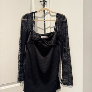 Hello Molly Black Lace Chemise